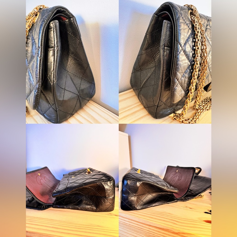 Authentic Chanel 2.55 calfskin medium size 226 Quilted double flap Bag - Picture 5 of 16
